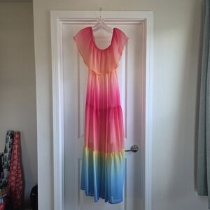 Colorful Gradient Maxi Dress